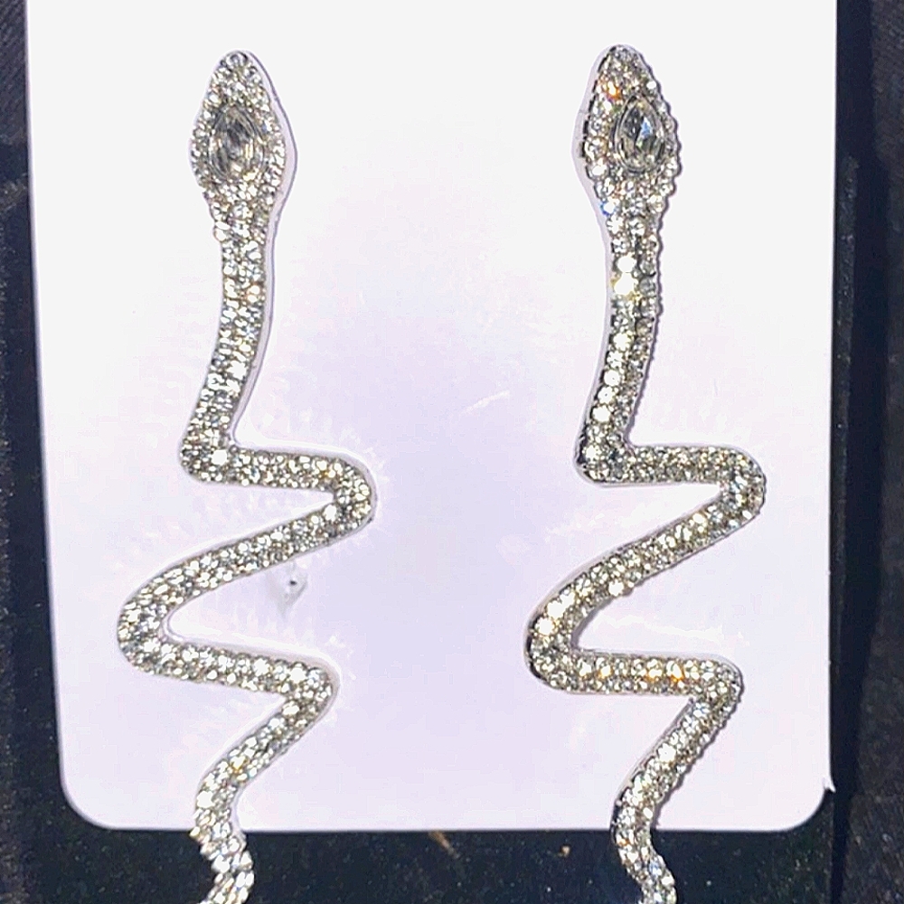 Rhinestone Snake earrings